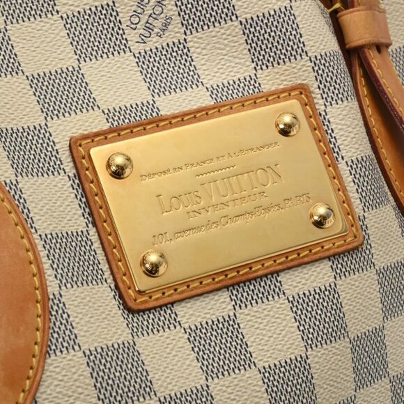 LOUIS VUITTON Damier Azur White/Blanc N51206 hand bag - Picture 10 of 12